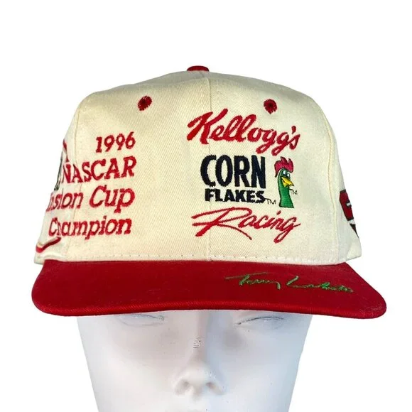 Vtg Snapback Hat w Pins 1996 Nascar Winston Cup Terry LaBonte Chase Kelloggs